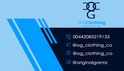 OG Clothing Business Card - Blue & Black Theme