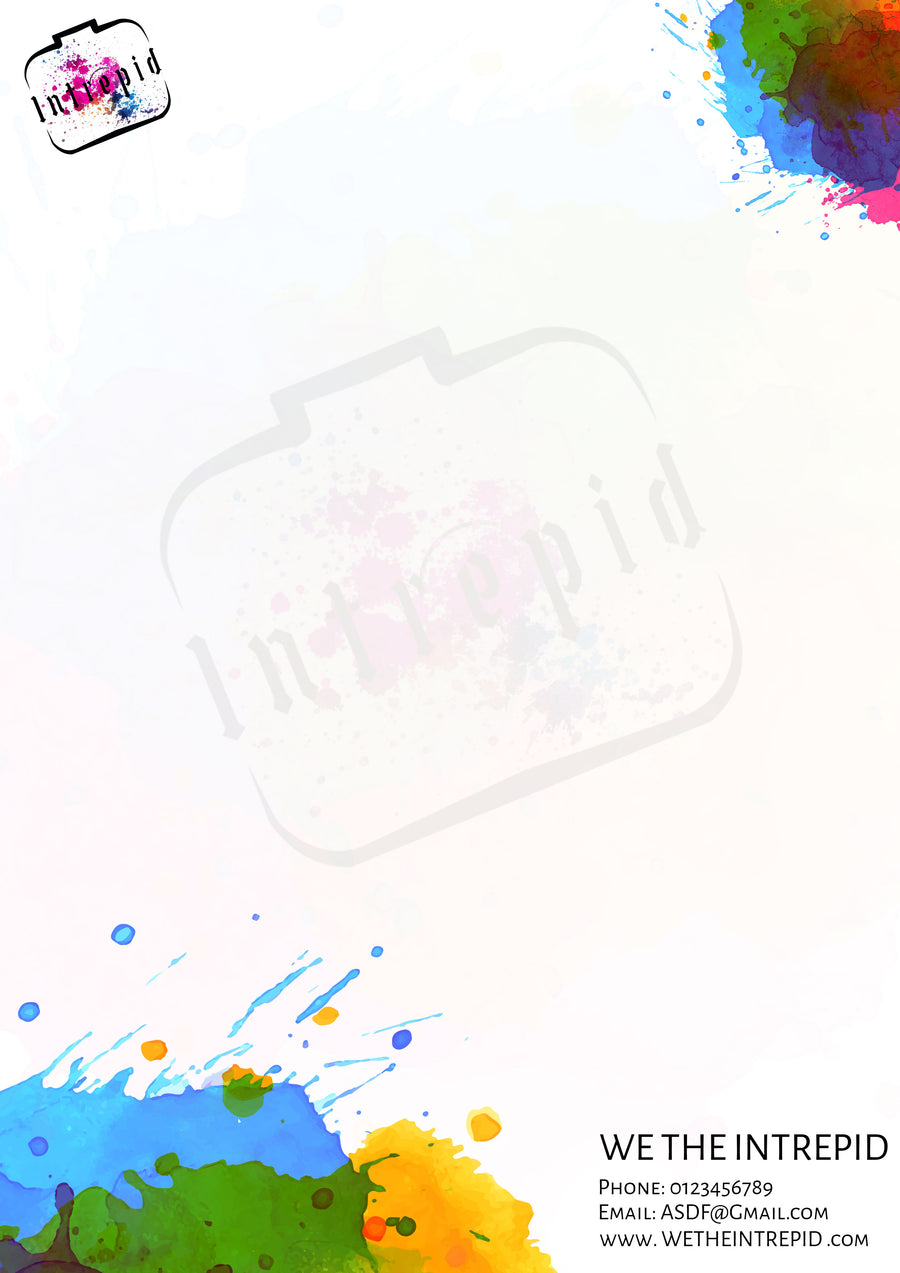 Intrepid Letterhead - Water Color Theme